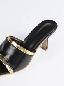 Women's Fashion Versatile Daily Wear Slip-On High Heel Sandals - Multicolor - View 7