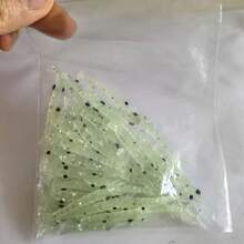 20pcs/50pcs/100pcs Fishing Soft Bait, Artificial Glow-In-The-Dark Shrimp Lure, Ice Fishing Accessories, Suitable For Bass, Striped Bass, Trout, Whitefish Night Fishing - Clear - View 4