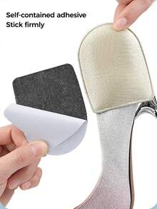 1 Pair Women's Cushioned Shock-Absorbing High Heel Pads, Self-Adhesive Sweat-Absorbing Breathable Heel Inserts Suitable For Summer Sandals, Wedges, Leather Shoes, High Heels - Apricot - View 7