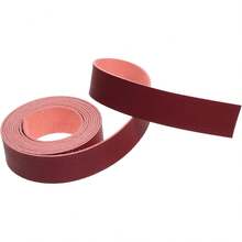 STOBOK 1 Rollo correa de cuero de una sola capa correa bolso tiras de cuero de plena flor tiras de cinturón Semi-acabado manual artesanía tira de arte chulo Material cuero pu - Rojo oscuro - Ver 2