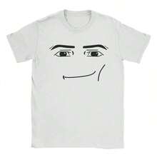 2025 Anime Robot Robloxs Face T-Shirts Fun Tees Crew Neck Short Sleeve Men T Shirts Clothing Harajuku T Shirts - trắng - Xem 1