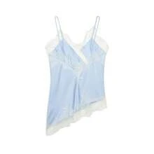 LEILEIBEI Spring/Summer New Women's Fashion European And American Style Lace Decor Sexy Camisole Top - Blue - View 9
