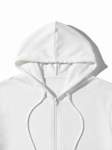 GRDR Men's Casual Fashionable Hooded Short Sleeve T-Shirt, Spring/Summer - White - View 3