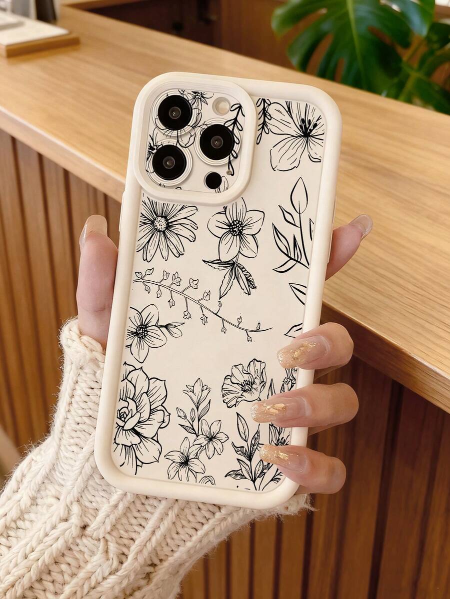 Floral Painted Textured Thick Anti-Drop Protective Phone Case Compatible With IPhone 17pro/17Air /17/17promax16/11/16pro/16plus/16promax/16e/15Promax/13/14/12/XS/XR/7G/8P, Compatible With Samsung Galaxy A07/A17/ S26/S26PLUS/S26 UltraS25/S25PLUS/S25 Ultra/A16/A36/A26/A56/A50/A12/A32/A52/A72/A51/A21S/A13/A14/S24/S24PLUS/S24Ultra,S22/A52/A53/A54/A55S23 - Multicolor - View 1