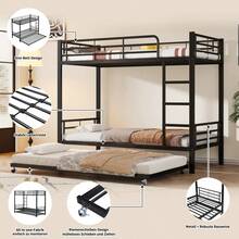 Bed Frames - Black + Metal + 90cm*200cm - View 2