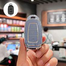 Bao đựng chìa khóa xe hơi bằng TPU mềm 3 nút kèm miếng dán chìa khóa, phù hợp với các dòng xe I Kona, Santa Fe, Elantra, GT, Veloster, Accent, Venue. - vỏ chìa khóa - Xem 7