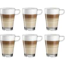 LEONARDO HOME Senso Espresso-Tasse, Espresso-Becher mit Henkel, spülmaschinengeeignete Espresso-Gläser, 6er Set, 70 ml, 024012-1172 - LatteMacchiatoTassen350ml - Übersicht 1