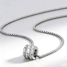 Cadena de cintura de acero de titanio para hombres, cadena de suéter versátil y de moda con sensación de alta gama - Brillante - Ver 1