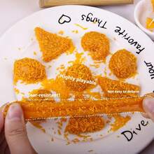 1pc-Mini Fried Food Dumplings Pinch Pendant-Eating And Playing Bread Diy Pendant-Hamburger-Triangle Pizza-Squishy Toy-Fidget Toy-Stitch Toys-Travel Toys-Toys-Games-Halloween-Toys For Adults Women - Multicolor - View 6