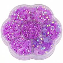 5000pcs/Box, 2mm, 3mm, 4mm, 5mm, 6mm, 5 Sizes, Jelly Candy Colors, Transparent AB Crystal Beads, Flower-Shaped Box, Round Flat Bottom Rhinestones, Multi-Color Crystal Gems, Non-Hotfix DMC Jewelry Beads, Glass Stones, 3D Diamond Pattern Design Accessories, Shiny Nail Art Stickers, Suitable For Clothes, Bags, Shoes, Cups, Phone Cases, Handicrafts, DIY Decorations. - AB Colors - View 18