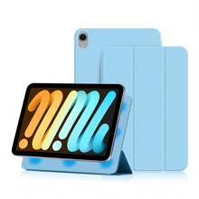 Funda para iPad Mini 7ma y 6ta generación de 8.3 pulgadas, funda magnética inteligente con soporte para iPad Mini 6 y 7 - Celeste - Ver 5