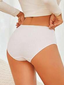 8PCS Women's Multi-Color Cotton Comfortable Breathable High-Slit  Briefs, Plus Size Women's Underwear S-XXL - Nhiều màu - Xem 4
