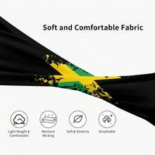 Jamaica Flag Jamaican Sports Headband,Breathable Sport Yoga Workout Turban Sweatbands For Women Men Hair Accessories - 牙買加-6 - 查看 7