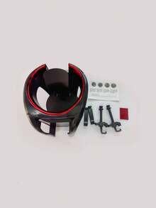 1pc Black 2-In-1 Multifunctional Car Air Vent Holder, ABS Air Conditioning Vent Cup & Phone Mount, Portable Adjustable Bracket - Multicolor - View 6