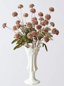 1支人造蒲公英花，50厘米塑料仿真植物枝条，带丝绸茎，适合家居客厅卧室装饰，仿真植物，秋季装饰，房间摆设，桌面装饰，花园装饰，情人节礼物 - 摩卡棕 - 查看 4