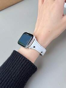 1条荔枝纹理硅胶磁吸表带 - 兼容 49mm 46mm 45mm 44mm 42mm 41mm 40mm 38mm，透气硅胶表带，磁吸式表扣，适合女性，适用于 Ultra/Ultra 2/10/9/8/7/6/SE/5/4/3/2/1系列。 - 彩色 - 查看 11