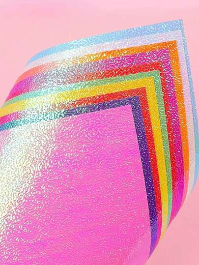 10 Colors 5.91*5.91 Inch Glitter Paper, High Quality Glitter Paper Craft Set, Colorful Paper Craft Set, Ideal For Handmade And DIY Projects. The Set Includes Embossing Tools, Star-Shaped Glitter Origami Strips, Pearlescent Paper, Perfect For Making Shiny Gifts And Origami Books.