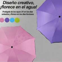 Sombrilla Mágica De Bolsillo Protección Uv Paraguas, Sombrilla que cambia de diseño con el agua, Portátil, Plegable, Con Funda y Diferentes Colores, Lluvia Diseño Compacto para Uso Diario - Multicolor - Ver 8