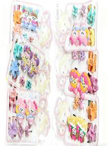 PACK OF 12 Assorted Children's Kits Of Hair Clips With Scrunchies - Model 4 - View 3
