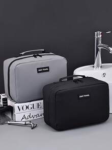 Large Capacity Multi-Functional Wet & Dry Separation Travel Toiletry Bag, Portable Organizer Tote Cosmetic Bag - Multicolor - View 7