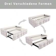 Bed Frames - Beige + Flannelette - View 9