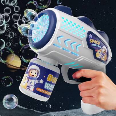 Children's Outdoor Electric Toy Astronaut Fully Automatic Bubble Gun Outdoor Toy Machine Automatic Bubble Blower Bubble Toy Children's Bubble Gift