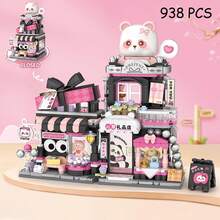Bộ xếp hình mô phỏng thành phố thu nhỏ hơn 900 mảnh, đồ chơi lắp ráp sáng tạo MOC, khối xây dựng kiến trúc thực tế có thể gấp gọn, gạch xây nhà và cửa hàng, bộ đồ chơi xây dựng dễ thương, trang trí nhà cửa. - Nhiều màu - Xem 3