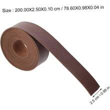 STOBOK 1 Rollo correa de cuero de una sola capa correa bolso tiras de cuero de plena flor tiras de cinturón Semi-acabado manual artesanía tira de arte chulo Material cuero pu - Cafetería - Ver 8