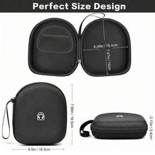 ALKOO 适用于 WH-CH520 无线蓝牙耳机的便携式旅行收纳包，小巧的保护性收纳袋，可收纳 WH-CH520 耳机和 USB 数据线 - 仅含收纳包，也适用于收纳移动电源、充电器、耳机、数据线、电子产品，适合宿舍、露营等场合使用。 - 黑色 - 查看 8