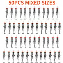 Gold Plume Disposable Tattoo Ink Cartridge Needles, 50pcs Per Box, Including RL, RS, RM, And M1 Types. These Tattoo Needles Are Processed And Are Ideal For Both Professional Tattoo Artists And Novices. - Ivory - View 9