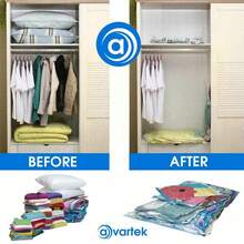6 X STRONG VACUUM STORAGE SPACE SAVING BAGS VAC BAG SPACE SAVER VACCUM VACUM-BAG - transparente - Ver 7
