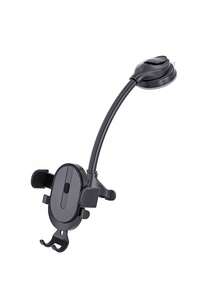 Multifunktionell bilhållare med teleskoparm, flexibel hals, stark sugkoppsbas, kolfiberutseende, 360-graders rotation, fast grepp, lämplig för iPhone, Pixel och alla mobila enheter - A - Visa 5