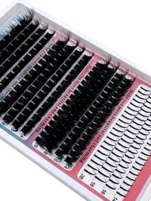 320pcs/312pcs/240pcs 4 Styles Manga Lash Clusters Spike Lashes Individual Lash Clusters,Spikes+120D+160D+200D/Spikes+60D+80D+100D/Spikes+40D+60D+80D Multi-Type Natural Look, 6-21mm Mixed Length,Cat Eye Dramatic Wet Eyelashes Reusable Individual Segmented False Eyelashes Wispy&Ultra Soft DIY Eyelash Extension At Home - DD - 查看 8