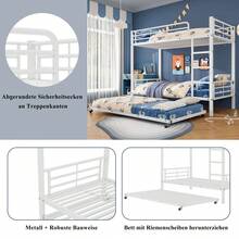 Bed Frames - White + Metal - View 10