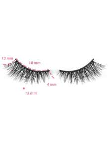 10 Pairs Criss-Cross Curled False Eyelashes, Cosmetic Accessories - Black - View 4