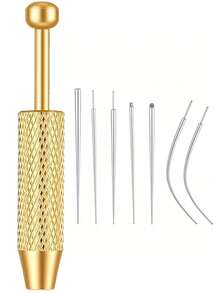 Piercing Cone Ball Clamp Tool, For Jewelry Replacement - Flat Base Earring Piercing Gun, Ear Nose Lip Piercing Kit - Steel - View 19