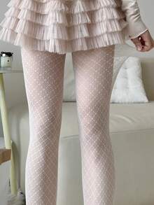 Women's Sweet Lolita Sheer Plaid Thigh High Stockings - Lightweight & Comfortable Pantyhose, Ideal For Wearing With Lolita Outfits, Dresses And Mary Jane Shoes - Multicolor - View 1
