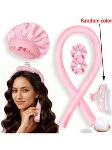 Set de 5 rizadores de cabello de esponja, peinado fácil durante la noche. Cabello rizado natural y esponjoso sin daño por calor. Incluye gorro de dormir de seda. Apto para cabello corto o largo, todo tipo de cabello. Set portátil. ¡Adiós a los permanentes dañinos! - Multicolor - Ver 11