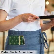 Server Books For Waitress Cute Waitress Book With Money Pocket Leather Server Book With Zipper Wallet Black Serving Book Organizer Fit Server Apron - ColorH - 查看 7