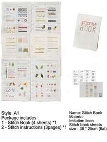 LAMYA DIY Embroidery Starter Kit, Portable Embroidery Companion Suitable For Beginners And Experts, Includes Step-By-Step Sewing Project Manual And Creative Stitching Techniques, Cross Stitch Set, Detailed Stitching Instructions - White - View 4