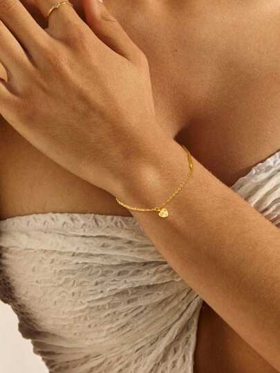 1 Piece S925 Sterling Silver Ultra-Thin Bracelet With "You And Me" Heart Design, Suitable For Girls' Daily Wear And Party Occasions, And Also An Excellent Gift For Girlfriends, Mothers, And Sisters.