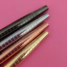 1pc Fountain Pen, 0.5mm Sharp Tip, Artistic Calligraphy, Preferred For Creation, Stainless Steel Pen Holder, Elegant And High-End, Pen Holder Carved With Stripes, Electroplating Process, Iridium Pen Tip, Built-In Ink Converter, Suitable For 2.6mm Caliber Ink Bags, Heavy Metal Feeling, Business Office, Suitable For Schools, Students, Learning Materials, Units, Colleagues, Friends, Holiday Gifts, Valentine's Day, Back To School Season, Back To School Season, Graduation Season, Birthday Gifts, Christmas, Father's Day, Mother's Day, Teachers' Day, Thanksgiving, Signature, Calligraphy, Art, Fountain Pen Gifts - Type a - View 9