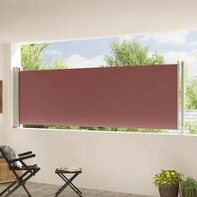 vidaXL Side Awning Extendable 117x600 Cm Brown - A - Visualizzare 4