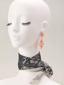 1 Pair Handmade Modern Geometric Rose Gold Foil Diamond Pendant Earrings, Suitable For Party, Travel And Daily Wear - Pink - View 5