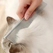 Stainless Steel Pet Grooming Brush, Gently Removes Loose & Matted Fur For Dogs & Cats - Multicolor - View 7