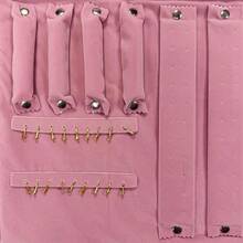 UnionPlus Velvet Travel Jewelry Case Roll Bag For Necklaces Brackets, Great Jewelry Organizer For Travel, Multi Jewelry Organizer, Blush Pink - BlushPinkMulti - View 9