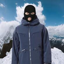 2 Pieces 3-Hole Full Face Balaclava Mask Black Ski Mask Unisex, Knitted Balaclava For Outdoor Activities - Đen + Đen - Xem 3