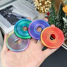 2/4个指尖旋转减压环 - 3D打印减压工具，多种颜色可选 - 便携式减压助手，办公必备，节日礼物 - 彩色 - 查看 7