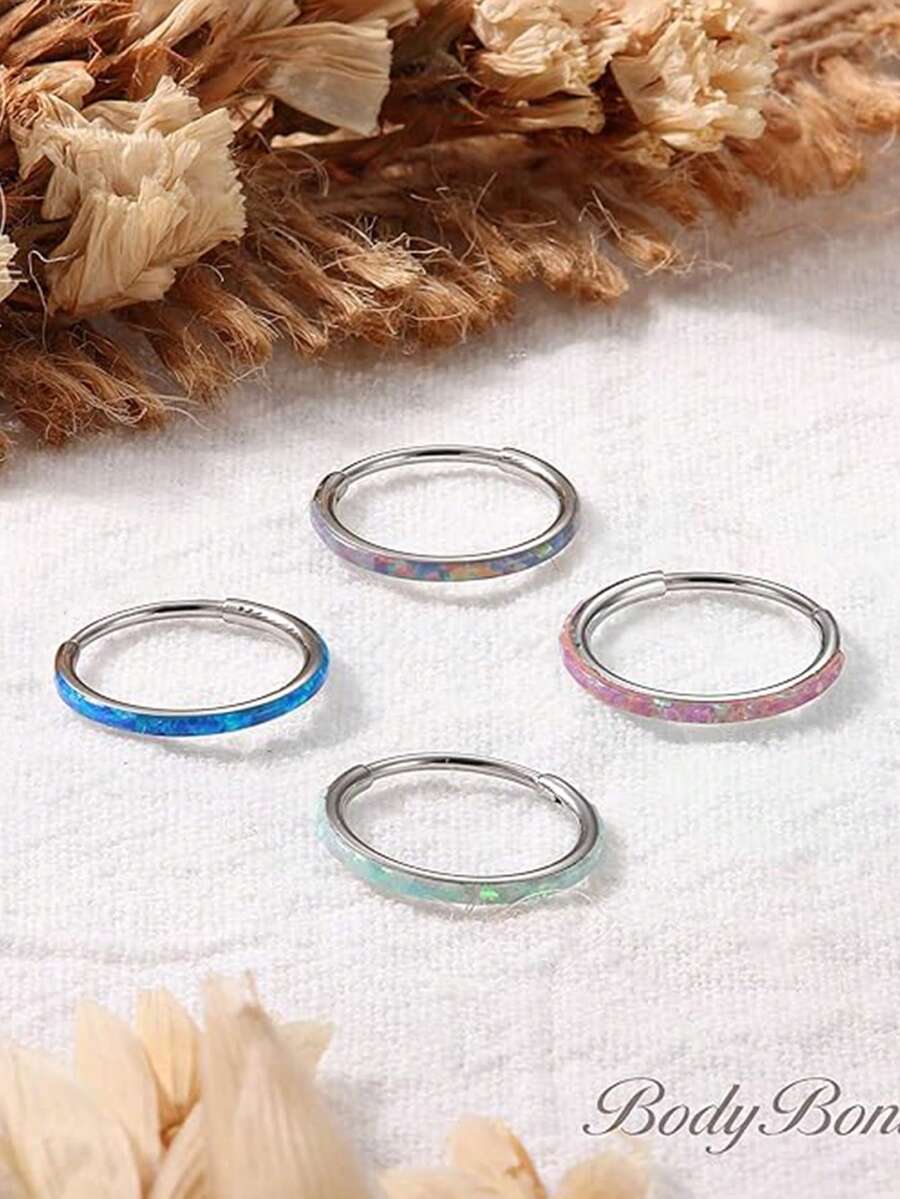 1只装不锈钢低过敏性分段式开口耳环,蓝色和粉色可选,8毫米和10毫米,适合鼻部、唇部、耳软骨、耳屏、耳廓、耳垂等部位穿孔,是情人节最佳穿孔饰品。 - 細線徑澳寶 - 查看 1