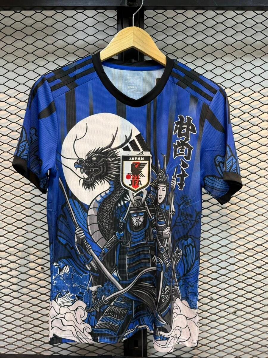 Japan National Team Shirt, Japan Samurai Blue And Black Player Jersey - 藍色 - 查看 1